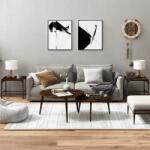 vidaXL 2 db füstös tölgy színű szerelt fa kisasztal 40 x 40 x 35 cm (819407)