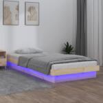 vidaXL tömör fa ágykeret LED-világítással 100 x 200 cm (819962)