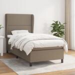 vidaXL tópszínű szövet rugós ágy matraccal 90 x 200 cm (3127857)