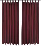 vidaXL 2 db bordó mikroszatén függöny 140 x 225 cm (130363)