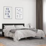 vidaXL fekete szerelt fa és fém ágykeret 160 x 200 cm (3280137)