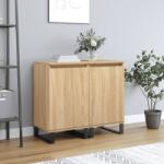 vidaXL 2 db sonoma tölgy színű szerelt fa tálalószekrény 40x35x70 cm (831075)