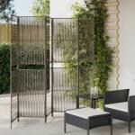 vidaXL szürke 6-paneles polyrattan térelválasztó (365386)