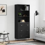 vidaXL fekete szerelt fa magasszekrény 69, 5 x 34 x 180 cm (3189374)