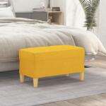 vidaXL világossárga szövet pad 70x35x41 cm (349372)