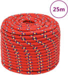 vidaXL piros polipropilén hajókötél 12 mm 25 m (152405)