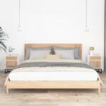 vidaXL 2 db fehér szerelt fa és vas éjjeliszekrény 40 x 30 x 55, 5 cm (352092)