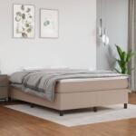 vidaXL cappuccino színű műbőr rugós ágy matraccal 140 x 200 cm (3144613)