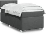 vidaXL sötétszürke szövet rugós ágy matraccal 100 x 200 cm (3285800)