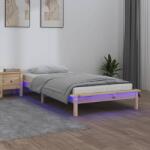 vidaXL tömör fa ágykeret LED-világítással 100 x 200 cm (820596)