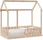 vidaXL tömör fenyőfa házikó gyerekágykeret 70 x 140 cm (850698)