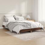 vidaXL barna tölgy színű szerelt fa ágykeret matrac nélkül 140x190 cm (832076) - vidaxl