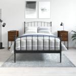 vidaXL 2 db barna tölgyszínű szerelt fa éjjeliszekrény 32x42x70 cm (826102) - vidaxl