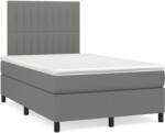 vidaXL sötétszürke szövet rugós és LED-es ágy matraccal 120x190 cm (3270212)
