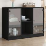 vidaXL fekete szerelt fa tálalószekrény 102x37x75, 5 cm (3295872)