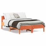 vidaXL viaszbarna tömör fenyőfa ágy matrac nélkül 135 x 190 cm (842609)
