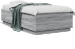 vidaXL sonoma tölgyszínű szerelt fa ágykeret 75 x 190 cm (3209763)