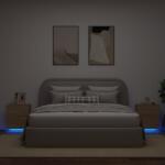 vidaXL 2 db sonoma tölgy színű szerelt fa éjjeliszekrény LED-fényekkel (836740)
