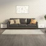 vidaXL 2 db magasfényű fehér dohányzóasztal fémlábakkal 50x50x40 cm (812739)