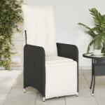 vidaXL 2 db fekete polyrattan dönthető kerti szék párnával (365700)