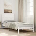 vidaXL fehér tömör fa extra hosszú ágykeret matrac nélkül 100 x 220 cm (3309284)