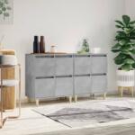 vidaXL 2 db betonszürke szerelt fa tálalószekrény 60 x 35 x 70 cm (3185755)