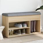vidaXL sonoma tölgy színű szerelt fa cipőtároló pad 82 x 32 x 45, 5 cm (835028)