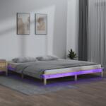 vidaXL King Size tömör fa LED-es ágykeret 150 x 200 cm (820611)