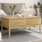vidaXL FLORO viaszbarna tömör fenyőfa dohányzóasztal 99 x 55, 5 x 45 cm (374017) - vidaxl