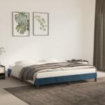 vidaXL sötétkék bársony ágykeret matrac nélkül 180x200 cm (346992)