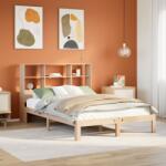 vidaXL tömör fenyőfa könyvespolcos ágy matrac nélkül 150 x 200 cm (3322564)