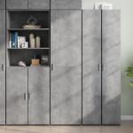 vidaXL betonszürke szerelt fa magasszekrény 50x42, 5x185 cm (3281416)