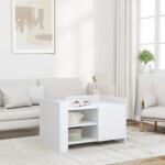 vidaXL fehér szerelt fa dohányzóasztal 80 x 50 x 50 cm (848353)