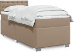 vidaXL cappuccino színű műbőr rugós ágy matraccal 80 x 200 cm (3288399)