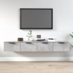 vidaXL 2 db betonszürke szerelt fa fali szekrény 68 x 30 x 20 cm (3115895)