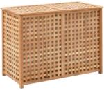 vidaXL tömör diófa szennyeskosár 87, 5 x 46 x 67 cm (247604)