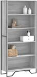 vidaXL szürke sonoma színű szerelt fa könyvszekrény 80 x 31 x 169 cm (3295315)
