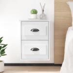 vidaXL 2 db magasfényű fehér fali éjjeliszekrény 41, 5 x 36 x 53 cm (816397) - vidaxl