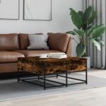 vidaXL füstös tölgy színű szerelt fa dohányzóasztal 80x80x40 cm (835356)