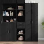 vidaXL fekete szerelt fa magasszekrény 40 x 42, 5 x 185 cm (3281442)