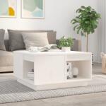 vidaXL fehér tömör fenyőfa dohányzóasztal 60x61x32, 5 cm (814530) - vidaxl