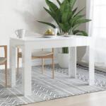 vidaXL magasfényű fehér szerelt fa étkezőasztal 120 x 60 x 76 cm (800762) - vidaxl