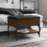 vidaXL barna tölgyszínű szerelt fa cipőtároló pad 62 x 42 x 45 cm (835191) - vidaxl