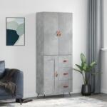 vidaXL betonszürke szerelt fa magasszekrény 69, 5 x 34 x 180 cm (3195991)