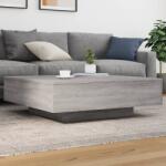 vidaXL szürke sonoma színű szerelt fa dohányzóasztal 100 x 100 x 31 cm (836600) - vidaxl