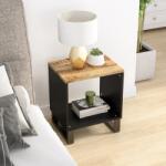 vidaXL tömör mangófa és szerelt fa dohányzóasztal 40 x 31 x 46 cm (350640)