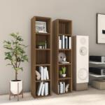 vidaXL 2 db barna tölgy színű szerelt fa CD-szekrény 21 x 16 x 93, 5 cm (815320)