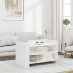 vidaXL fehér szerelt fa dohányzóasztal 80 x 50 x 50 cm (848339) - vidaxl