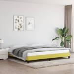 vidaXL zöld szövet ágykeret matrac nélkül 200 x 200 cm (346751)