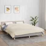 vidaXL világos krémszínű szövet súlyozott takaró 200 x 225 cm 13 kg (350817)